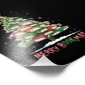 Weihnachtsbuch "Lover Tree Librarian Merry Bookmas Fotodruck (Ecke)
