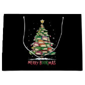 Weihnachtsbuch "Lover Tree Librarian Merry Bookmas Große Geschenktüte (Vorderseite)