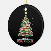 Weihnachtsbuch "Lover Tree Librarian Merry Bookmas Keramik Ornament (Links)
