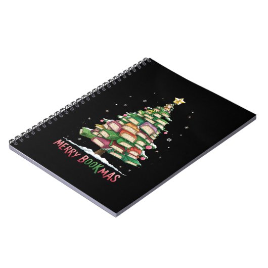 Weihnachtsbuch "Lover Tree Librarian Merry Bookmas Notizblock (Linke Seite)