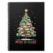 Weihnachtsbuch "Lover Tree Librarian Merry Bookmas Notizblock (Vorderseite)