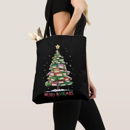 Weihnachtsbuch "Lover Tree Librarian Merry Bookmas Tasche (Von Nahem)