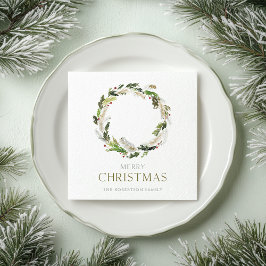 Weihnachtsbuch Napkin mit Grünreath Serviette