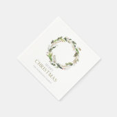 Weihnachtsbuch Napkin mit Grünreath Serviette (Ecke)