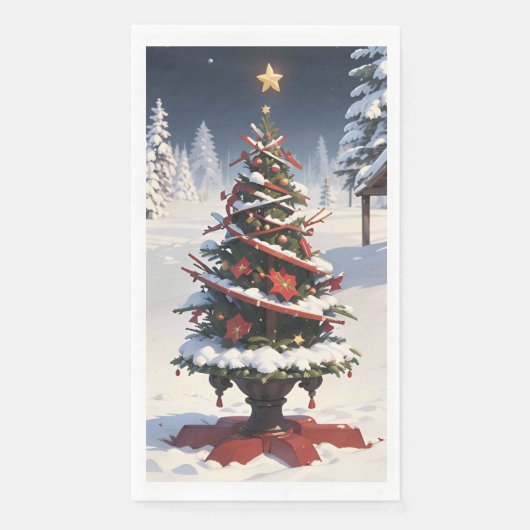Weihnachtsbuch Napkin Serviette (Vorderseite)