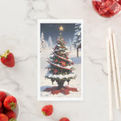 Weihnachtsbuch Napkin Serviette (Beispiel)