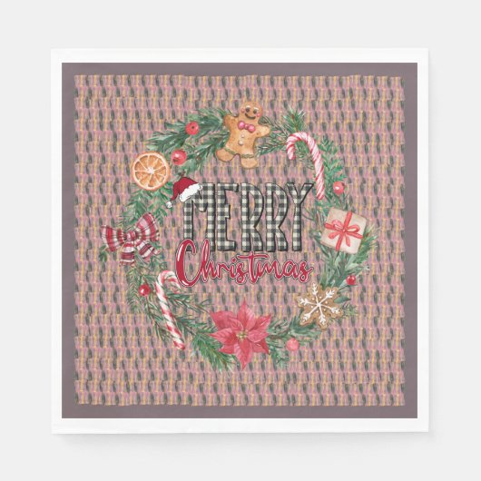 Weihnachtsbuch Napkin Serviette (Vorderseite)