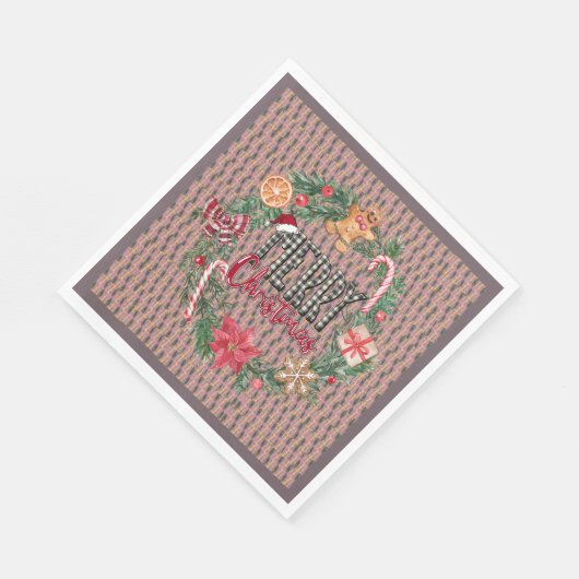 Weihnachtsbuch Napkin Serviette (Ecke)