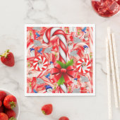 Weihnachtsbuch Napkins, Candy Cane Serviette (Beispiel)