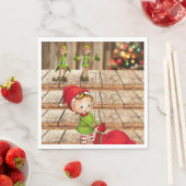 Weihnachtsbuch Napkins, Elf Serviette (Beispiel)