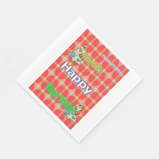 Weihnachtsbuch Napkins, frohe Feiertage Serviette (Ecke)
