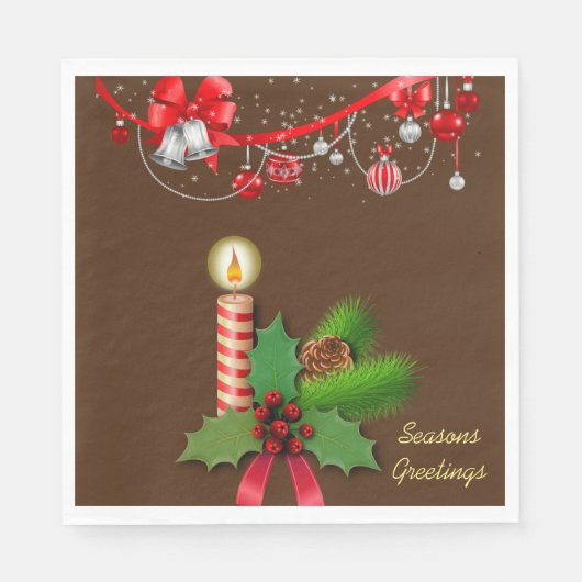 Weihnachtsbuch Napkins, Frohe Festtage Serviette (Vorderseite)