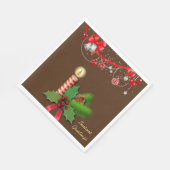 Weihnachtsbuch Napkins, Frohe Festtage Serviette (Ecke)