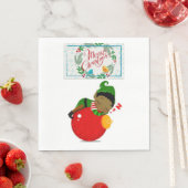 Weihnachtsbuch Napkins, Frohe Weihnachten, afrikan Serviette (Beispiel)