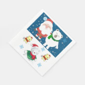 Weihnachtsbuch Napkins, Frohe Weihnachten, Bär Serviette (Ecke)