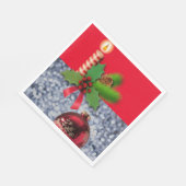 Weihnachtsbuch Napkins, Frohe Weihnachten, Kerze Serviette (Ecke)