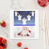 Weihnachtsbuch Napkins, Frohe Weihnachten, Kitten Serviette (Beispiel)