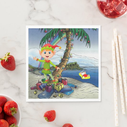 Weihnachtsbuch Napkins, Frohe Weihnachten, Strand Serviette (Beispiel)