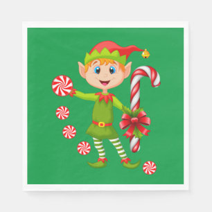Weihnachtsbuch Napkins, Frohe Weihnachtself Serviette