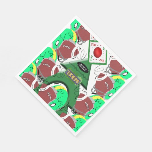 Weihnachtsbuch Napkins, Fußball Sport Serviette (Ecke)