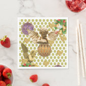 Weihnachtsbuch Napkins, Merry Gold Angel Serviette (Beispiel)