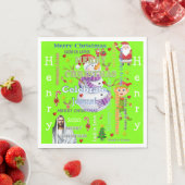 Weihnachtsbuch Napkins, Merry Jesus Santa Serviette (Beispiel)