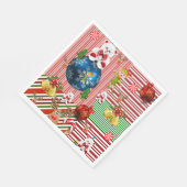 Weihnachtsbuch Napkins, Merry Teddy Bear Serviette (Ecke)