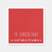 Weihnachtsbuch Napkins mit weißen Blätter Serviette (Vorderseite)