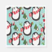 Weihnachtsbuch Napkins, Pinguin Serviette (Vorderseite)