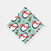 Weihnachtsbuch Napkins, Pinguin Serviette (Ecke)