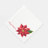Weihnachtsbuch Napkins Red Poinsettia's-Luncheon Serviette (Ecke)