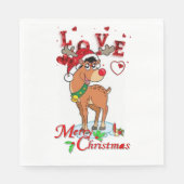 Weihnachtsbuch Napkins, Rentier Serviette (Vorderseite)