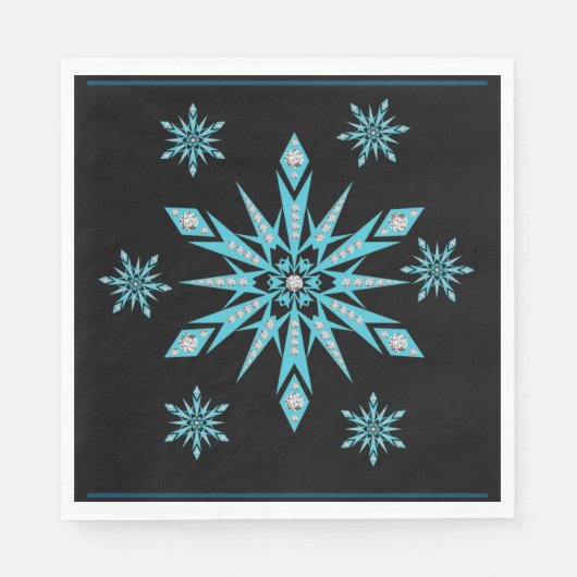 Weihnachtsbuch Napkins, Schneeflocke Serviette (Vorderseite)
