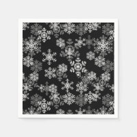 Weihnachtsbuch Napkins-Schneeflocken