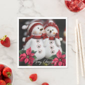 Weihnachtsbuch Napkins, Snowman Napkins Serviette (Beispiel)