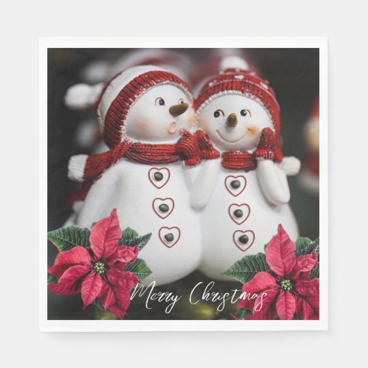 Weihnachtsbuch Napkins, Snowman Napkins Serviette (Vorderseite)