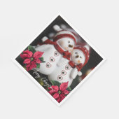 Weihnachtsbuch Napkins, Snowman Napkins Serviette (Ecke)