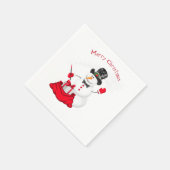 Weihnachtsbuch Napkins-Snowman Serviette (Ecke)