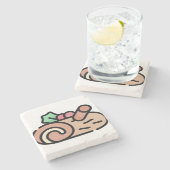 Weihnachtsbuch Steinuntersetzer (Seitenansicht)