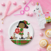 Weihnachtsbuch-Teller, Afrikanischer Elf Pappteller (Party)