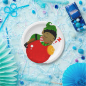 Weihnachtsbuch-Teller, Afrikanischer Engel Pappteller (Party)