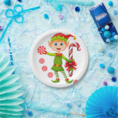 Weihnachtsbuch-Teller, Frohe Weihnachts-Elf-Minte Pappteller (Party)