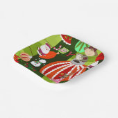 Weihnachtsbuch-Teller, Frohe Weihnachtself Pappteller (Gewinkelt)