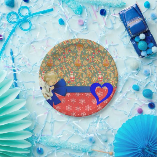 Weihnachtsbuch-Teller, Frohe Weihnachtsgelenke Pappteller (Party)