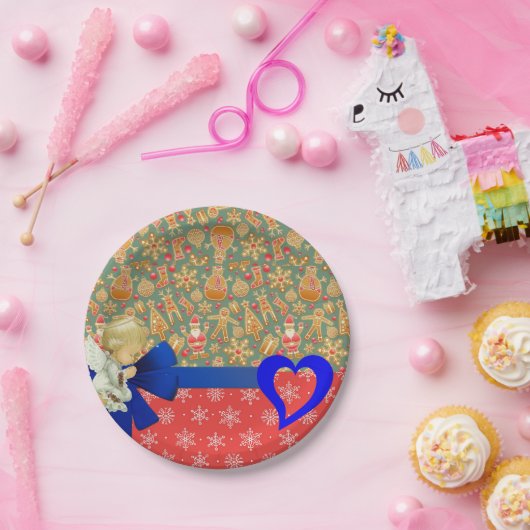 Weihnachtsbuch-Teller, Frohe Weihnachtsgelenke Pappteller (Party)