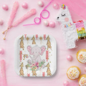 Weihnachtsbuch-Teller, Frohe Weihnachtslephant Pappteller (Party)