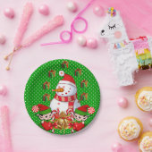 Weihnachtsbuch-Teller, Frohe WeihnachtsschneemannE Pappteller (Party)