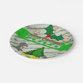 Weihnachtsbuch-Teller, Mäuse Pappteller (Schrägansicht)