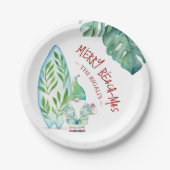 Weihnachtsbuch-Teller Niedlich Tropical Santa Pappteller (Vorderseite)