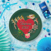 Weihnachtsbuch-Teller Pappteller (Party)